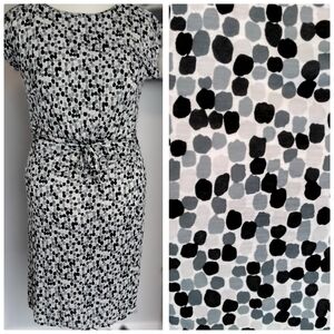 Boden Grey and Black Print Sleeveless Dress